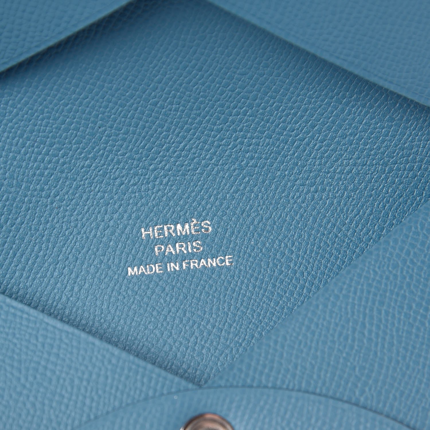 Hermes Epsom Calvi Card Case Bleu du Nord 6 of 8