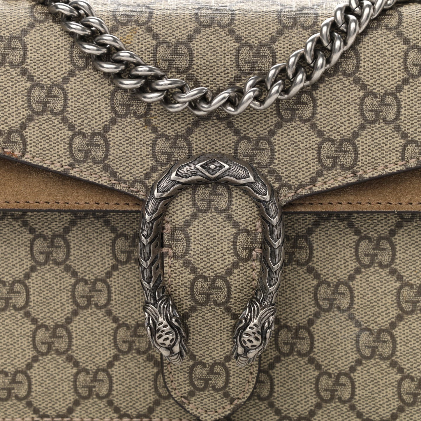 GG Supreme Monogram Mini Dionysus Shoulder Bag Taupe