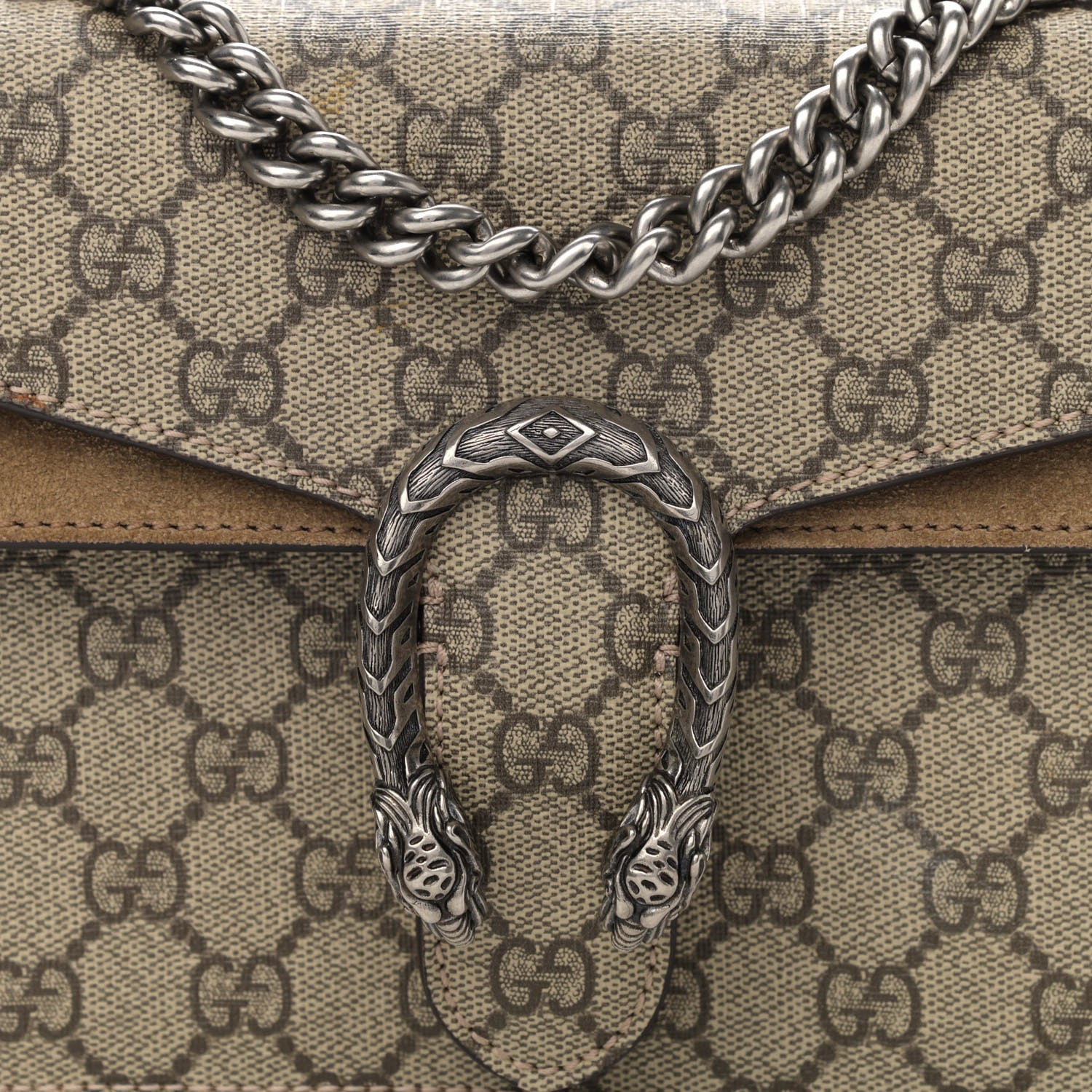 Gucci GG Supreme Monogram Mini Dionysus Shoulder Bag Taupe 8 of 14