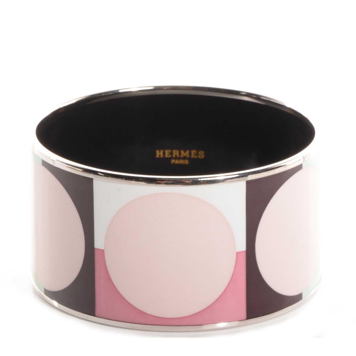 Hermes Enamel Printed Dot Extra Wide Bracelet 70 1 of 5