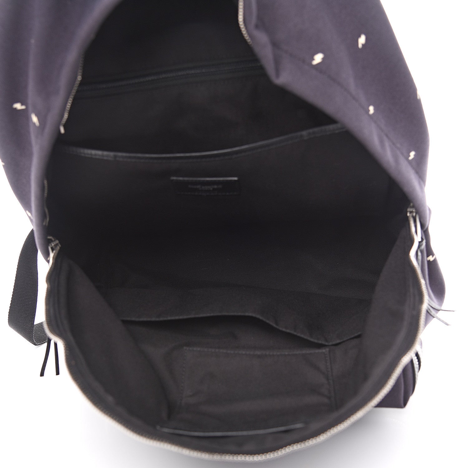 Saint Laurent Canvas Lightning Bolt City Backpack Navy 4 of 10