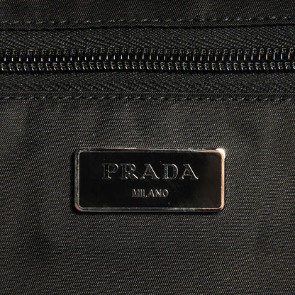 Prada Tessuto Hibiscus Print Double Buckle Backpack Blue 7 of 9