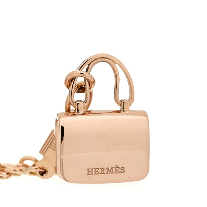 Hermes 18K Rose Gold Pink Sapphire Constance Amulettes Bracelet SH 3 of 5