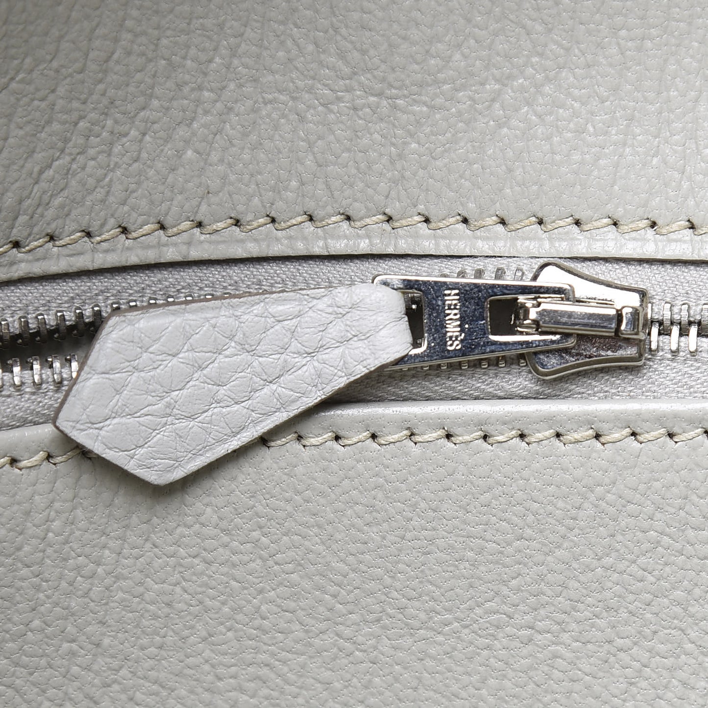 Taurillon Clemence Lizard Club Birkin 35 Gris Perle White Mykonos