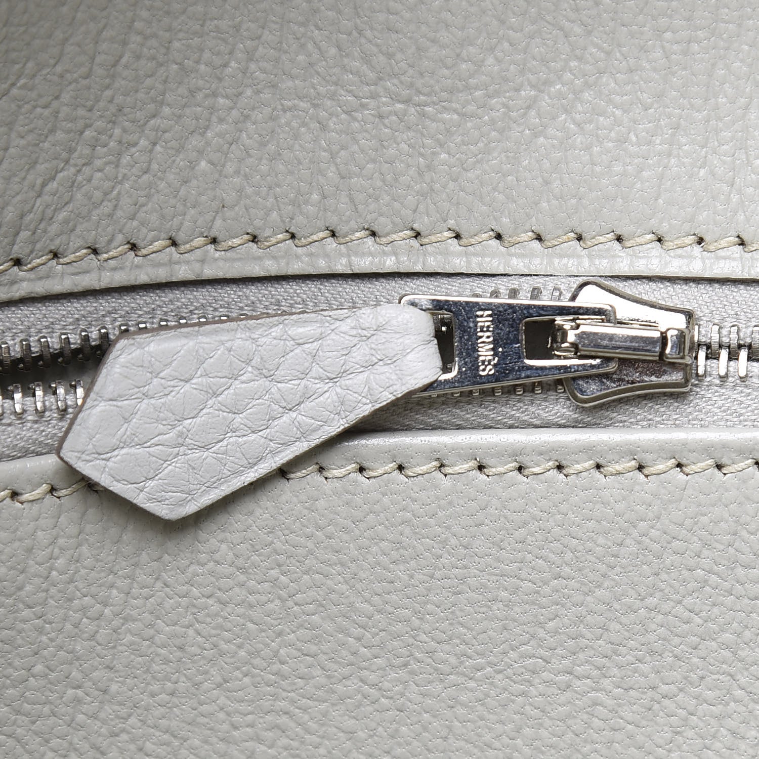 Hermes Taurillon Clemence Lizard Club Birkin 35 Gris Perle White Mykonos 18 of 31
