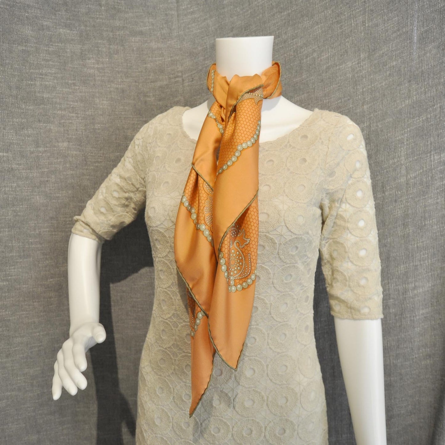 Silk Doigts de Fee Scarf 90 Orange