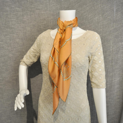 Hermes Silk Doigts de Fee Scarf 90 Orange 7 of 7