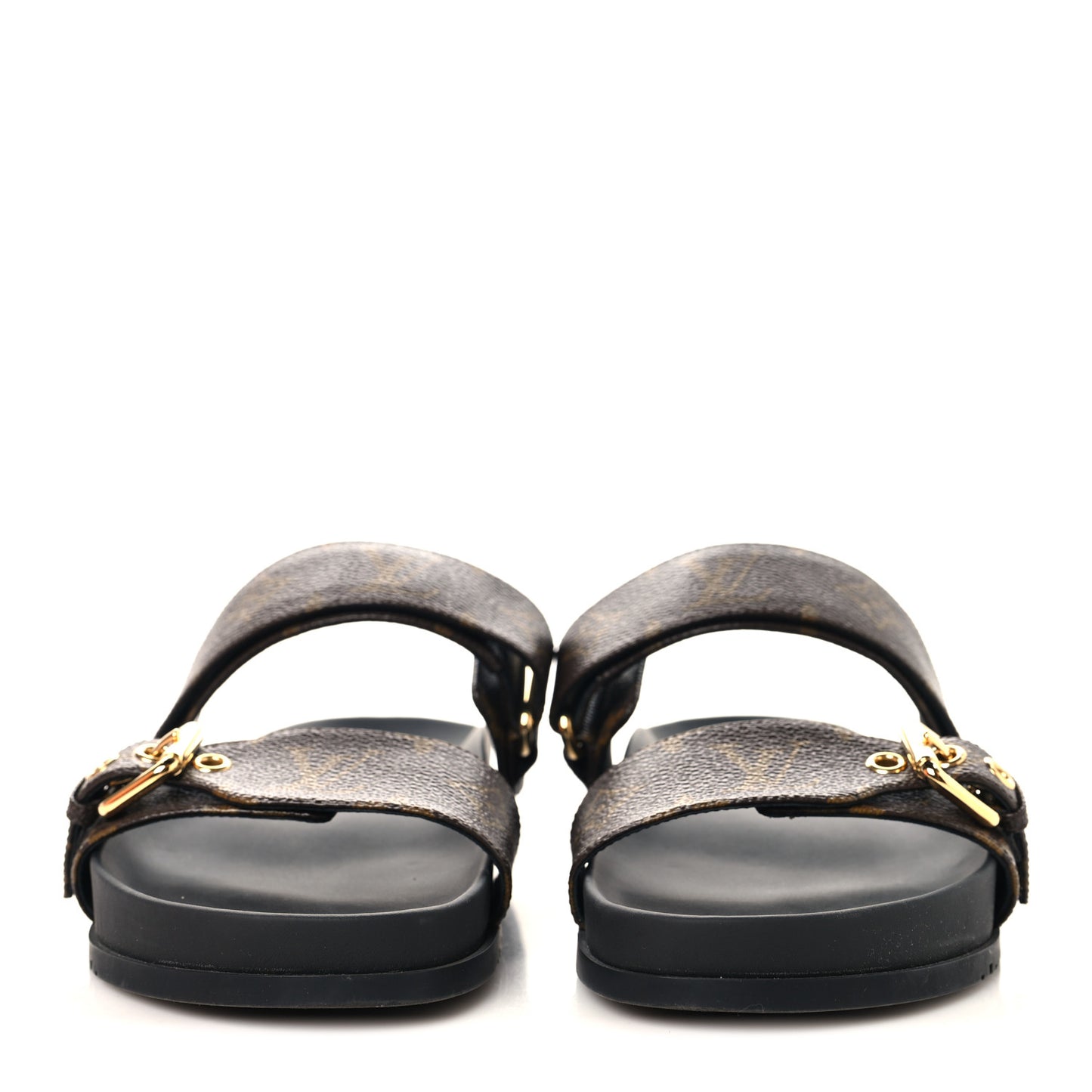 Monogram Bom Dia Mule Sandals 38.5 Black