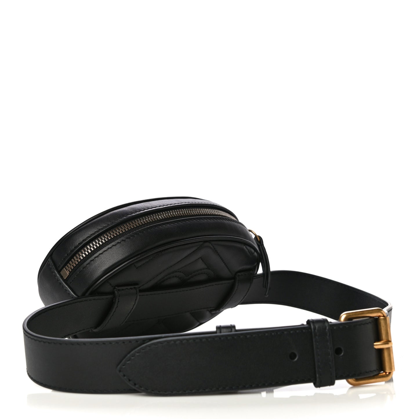 Calfskin Matelasse GG Marmont Belt Bag 75 30 Black