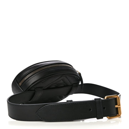 Gucci Calfskin Matelasse GG Marmont Belt Bag 75 30 Black 3 of 16