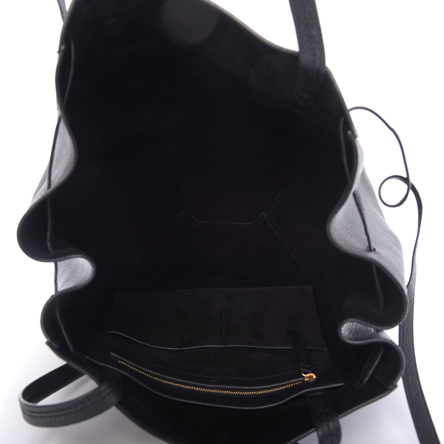 Celine Soft Grained Calfskin Medium Belt Cabas Phantom Black 5 of 9