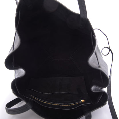 Celine Soft Grained Calfskin Medium Belt Cabas Phantom Black 5 of 9