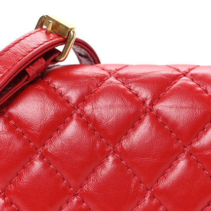 Chanel Aged Calfskin Quilted 2.55 Reissue Flap Belt Bag Red 8 of 10