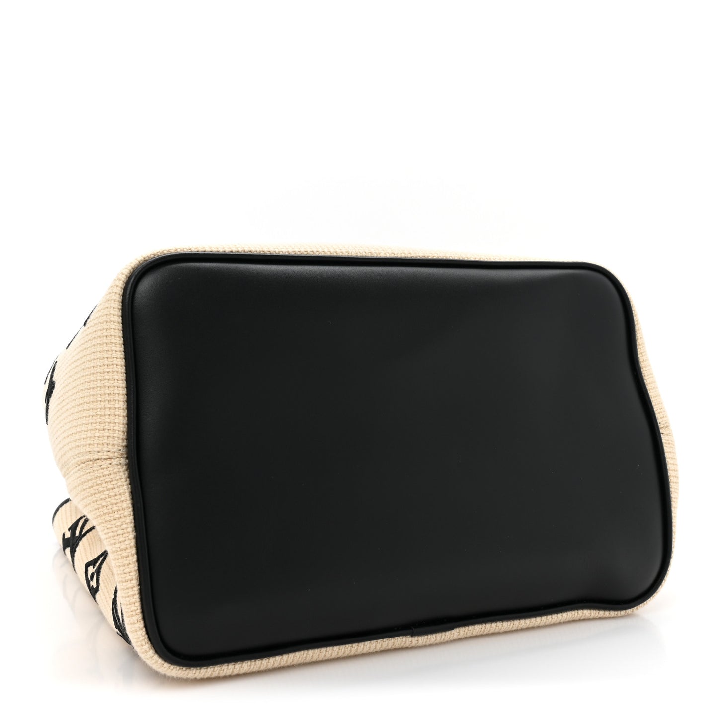 Cotton Monogram Embroidered Neonoe MM Beige Black