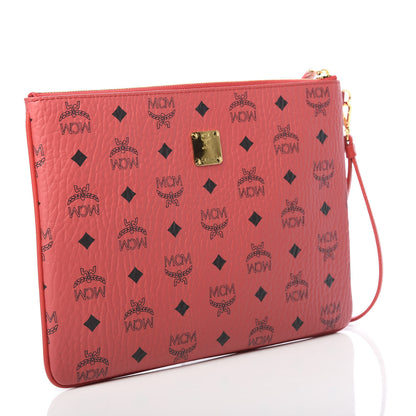 MCM Visetos Year Of The Mouse Wristlet Zip Pouch Viva Red 3 of 8