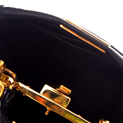 Fendi Nappa Micro Peekaboo Iconic Satchel Black 5 of 8