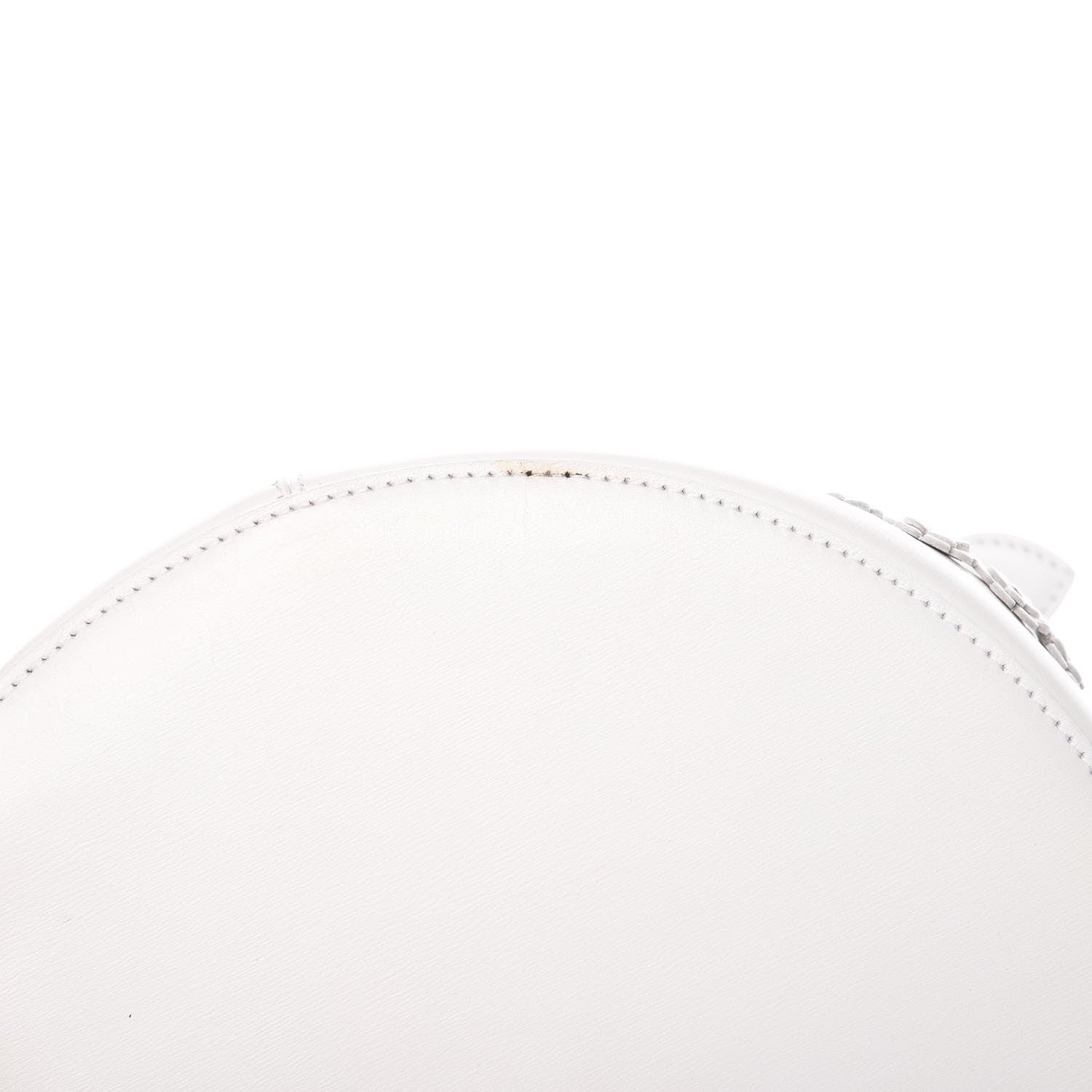 Alaia Calfskin Lux Laser Cut Studded Shoulder Bag White 10 of 14