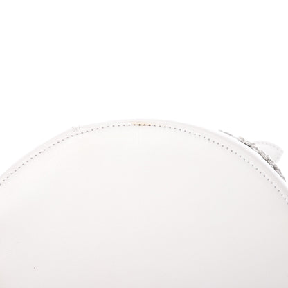 Alaia Calfskin Lux Laser Cut Studded Shoulder Bag White 10 of 14
