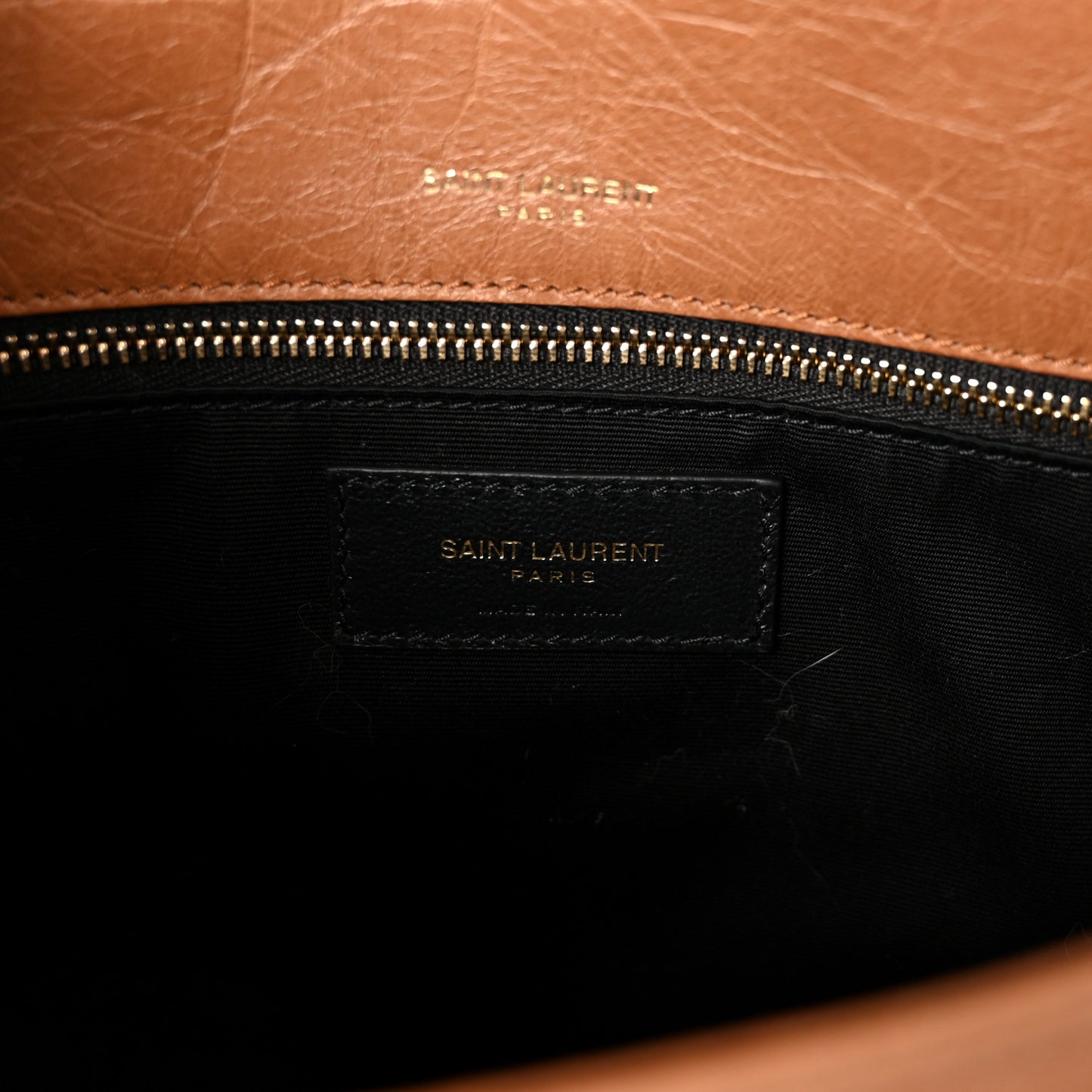 Crinkled Calfskin Matelasse Monogram Medium Niki Chain Satchel Caramel