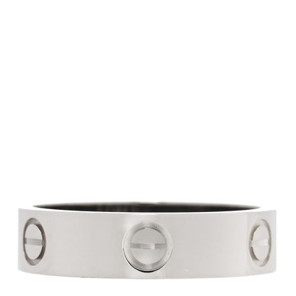 Cartier 18K White Gold 5.5mm LOVE Ring 61 9.75 3 of 5