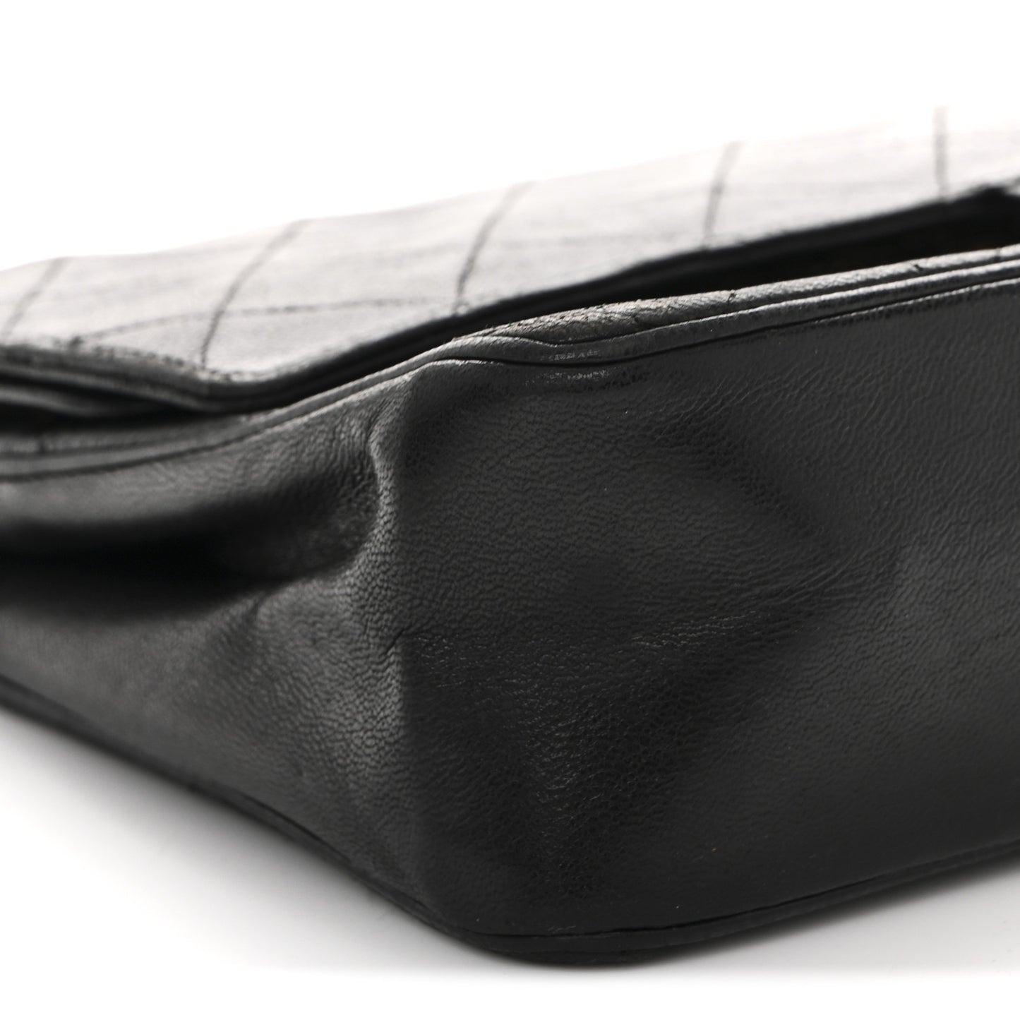 Lambskin Quilted Medium Double Flap Bijoux Chain Black