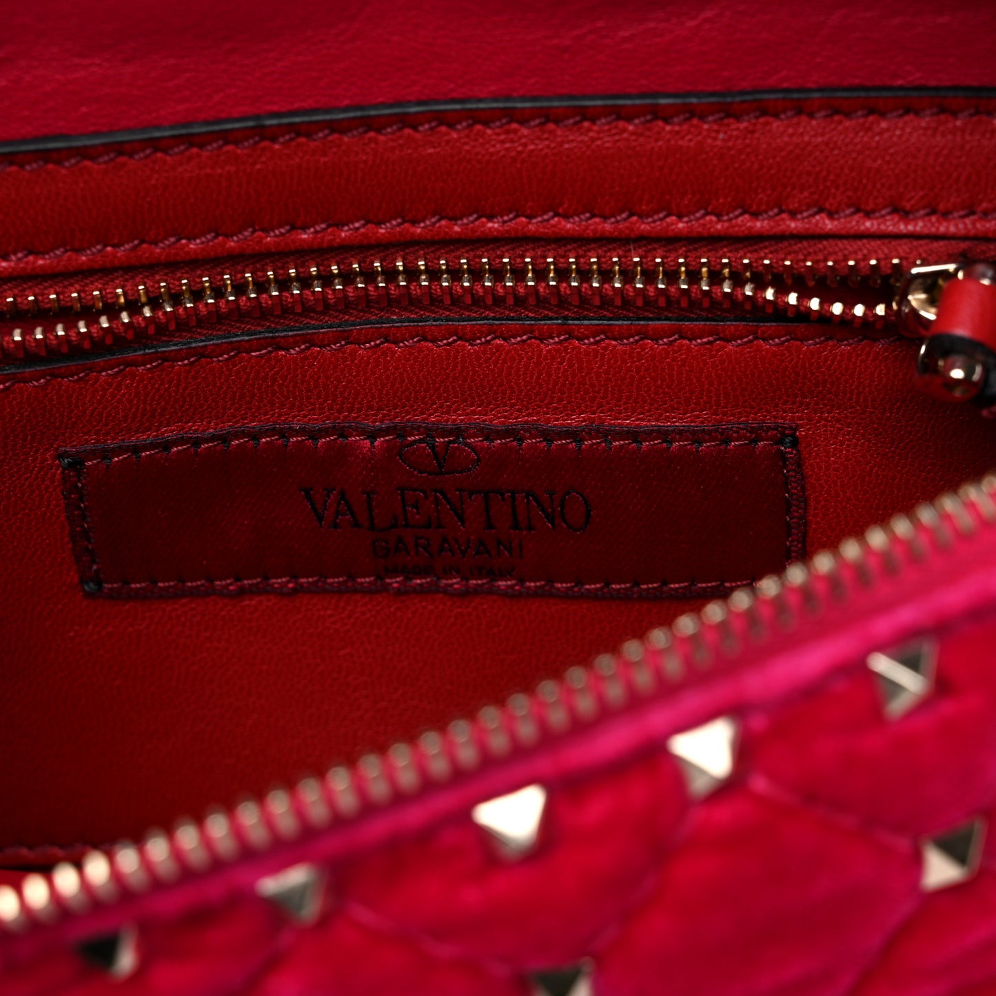 Velvet Rockstud Spike Belt Bag 85 Disco Pink