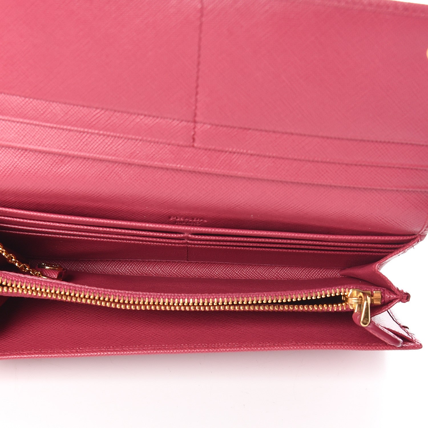 Prada Saffiano Metal Wallet Ibisco 5 of 11