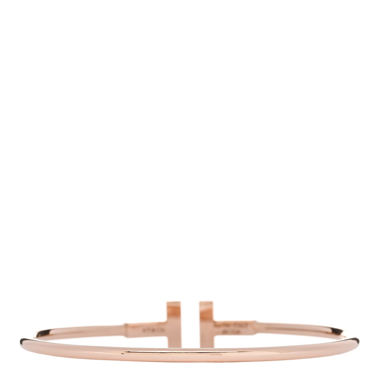 Tiffany 18K Rose Gold Diamond Mother of Pearl T Wire Bracelet 2 of 3