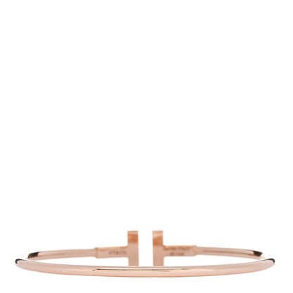 Tiffany 18K Rose Gold Diamond Mother of Pearl T Wire Bracelet 2 of 3