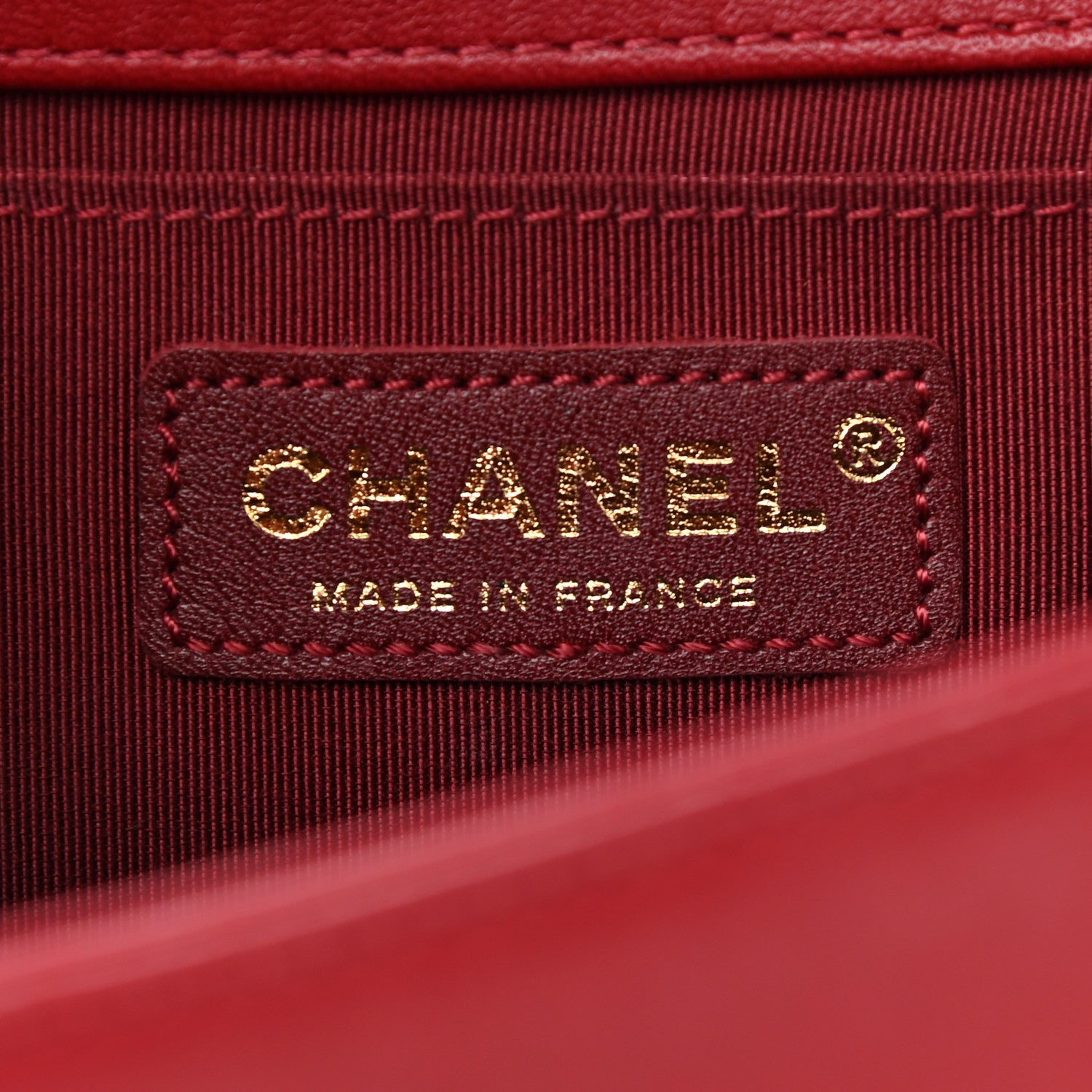 Chanel Lambskin Quilted Medium Boy Flap Dark Red 5 of 12
