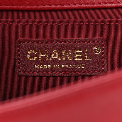 Chanel Lambskin Quilted Medium Boy Flap Dark Red 5 of 12