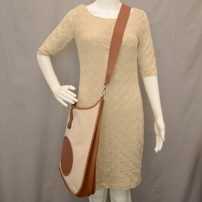 Hermes Toile Natural Barenia Evelyne II TGM Ecru Fauve 2 of 8