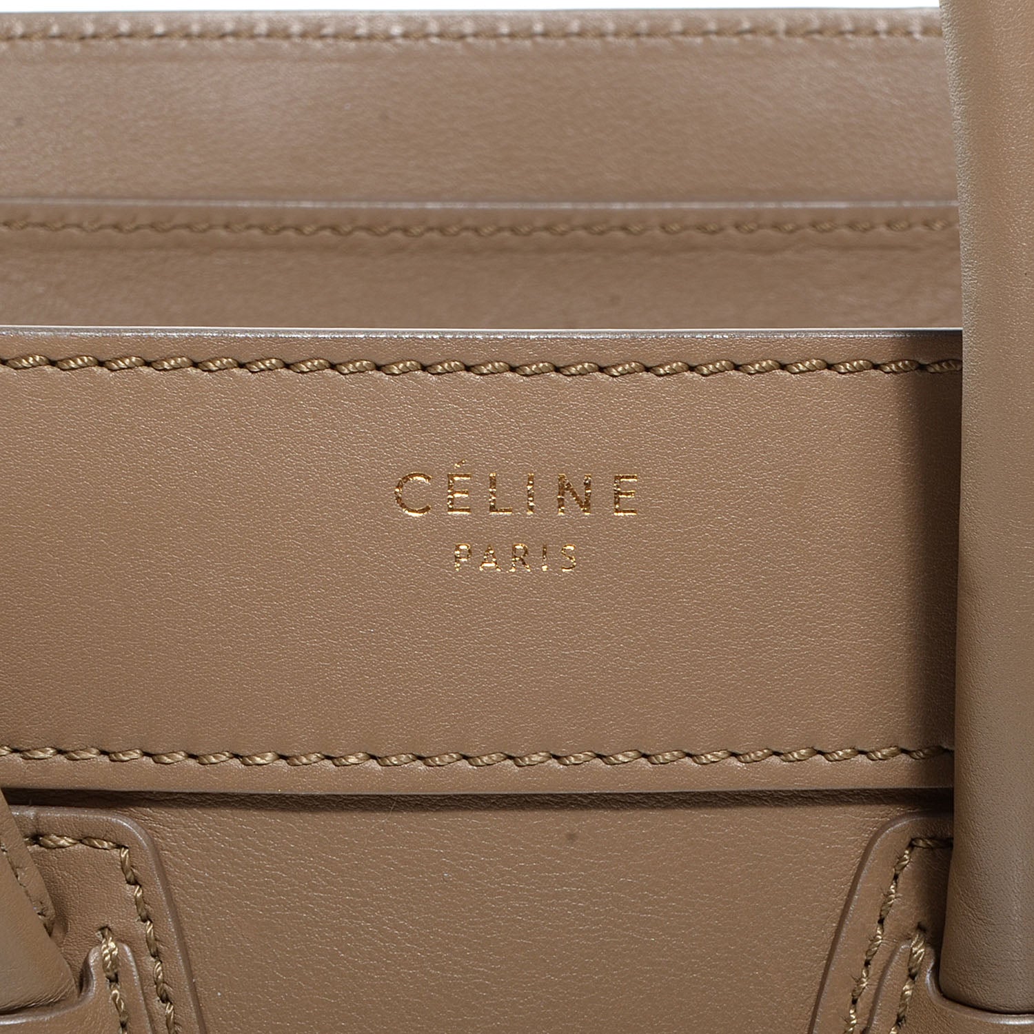 Celine Smooth Calfskin Micro Luggage Camel 8 of 9