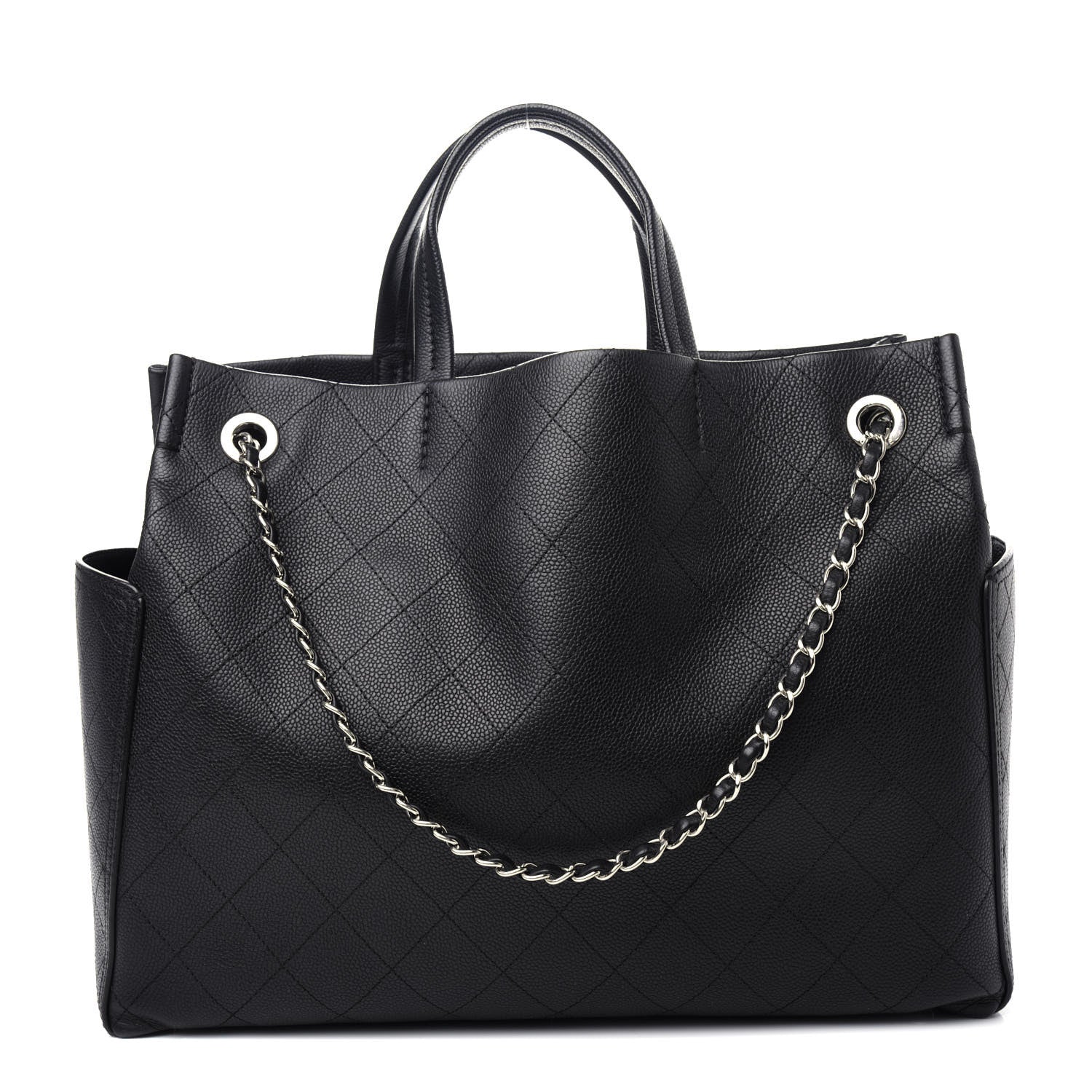 Chanel Grained Calfskin CC Pocket Tote Black 1 of 10