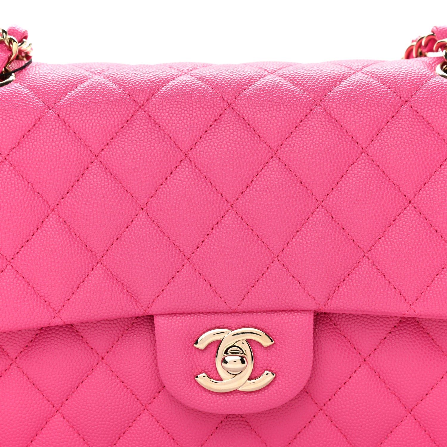 Chanel Caviar Quilted Medium Double Flap Dark Pink 8 of 10