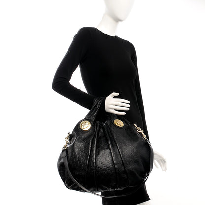 Gucci Guccissima Medium Hysteria Top Handle Bag Black 2 of 10