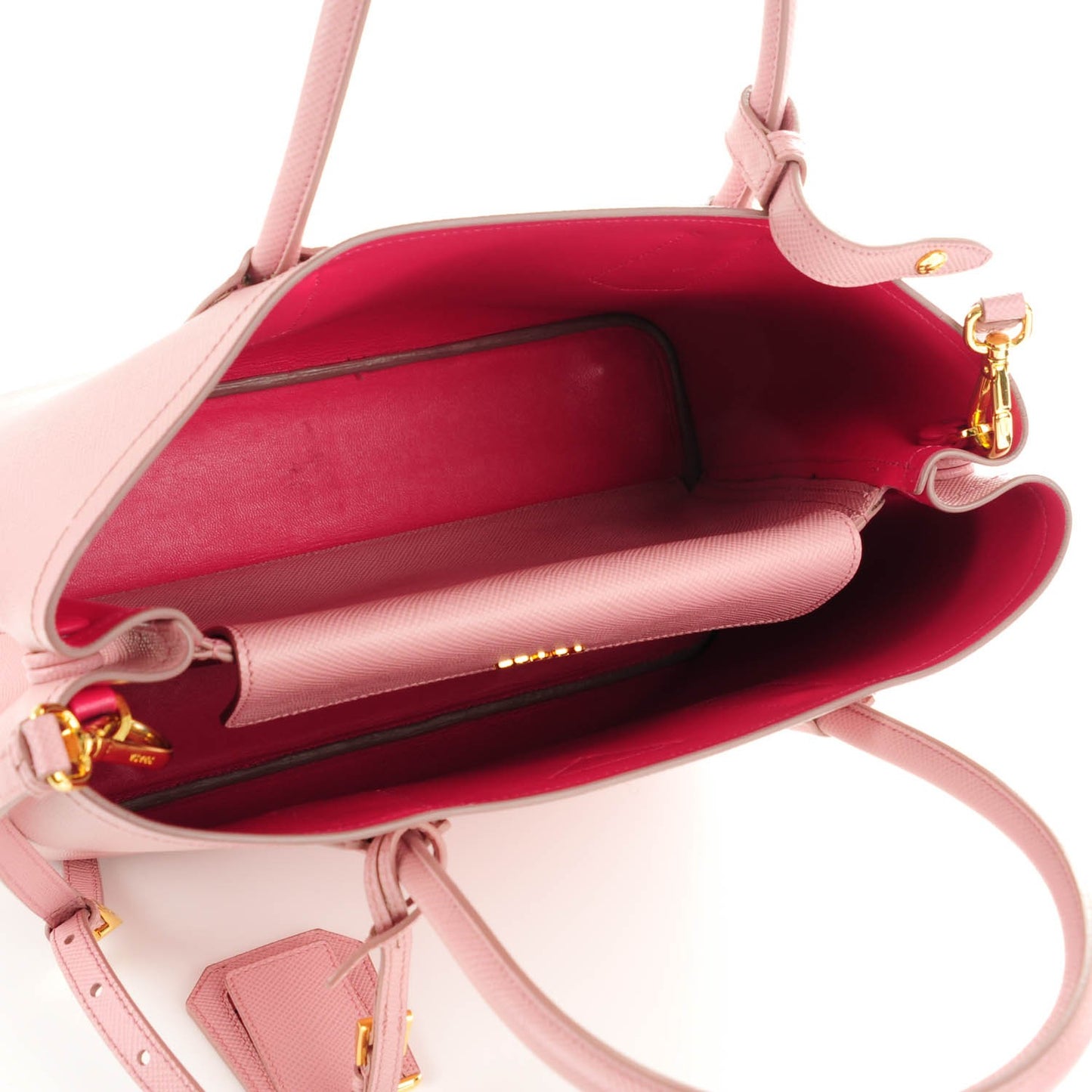Saffiano Cuir Medium Double Bag Pesco
