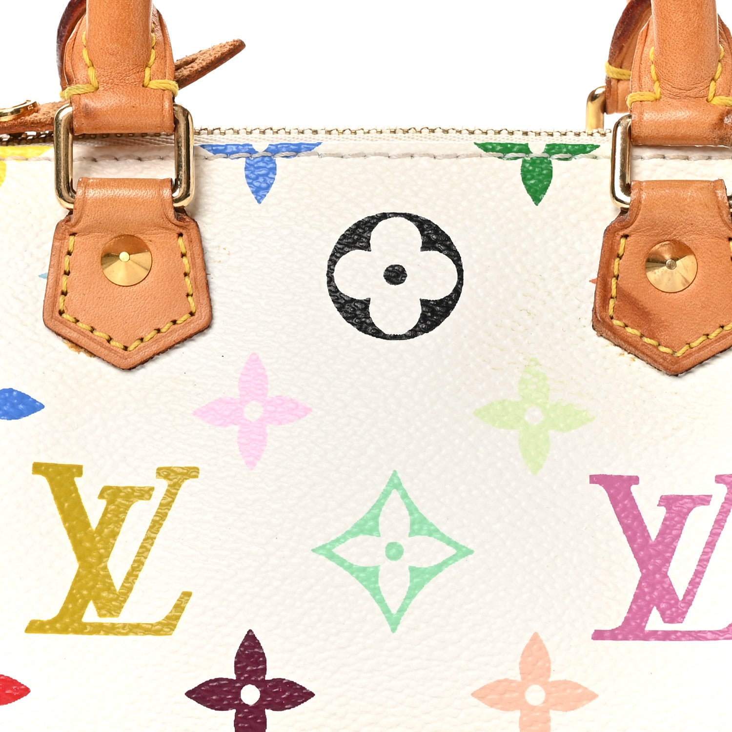 Louis Vuitton Monogram Multicolor Mini Sac HL Speedy White 7 of 9