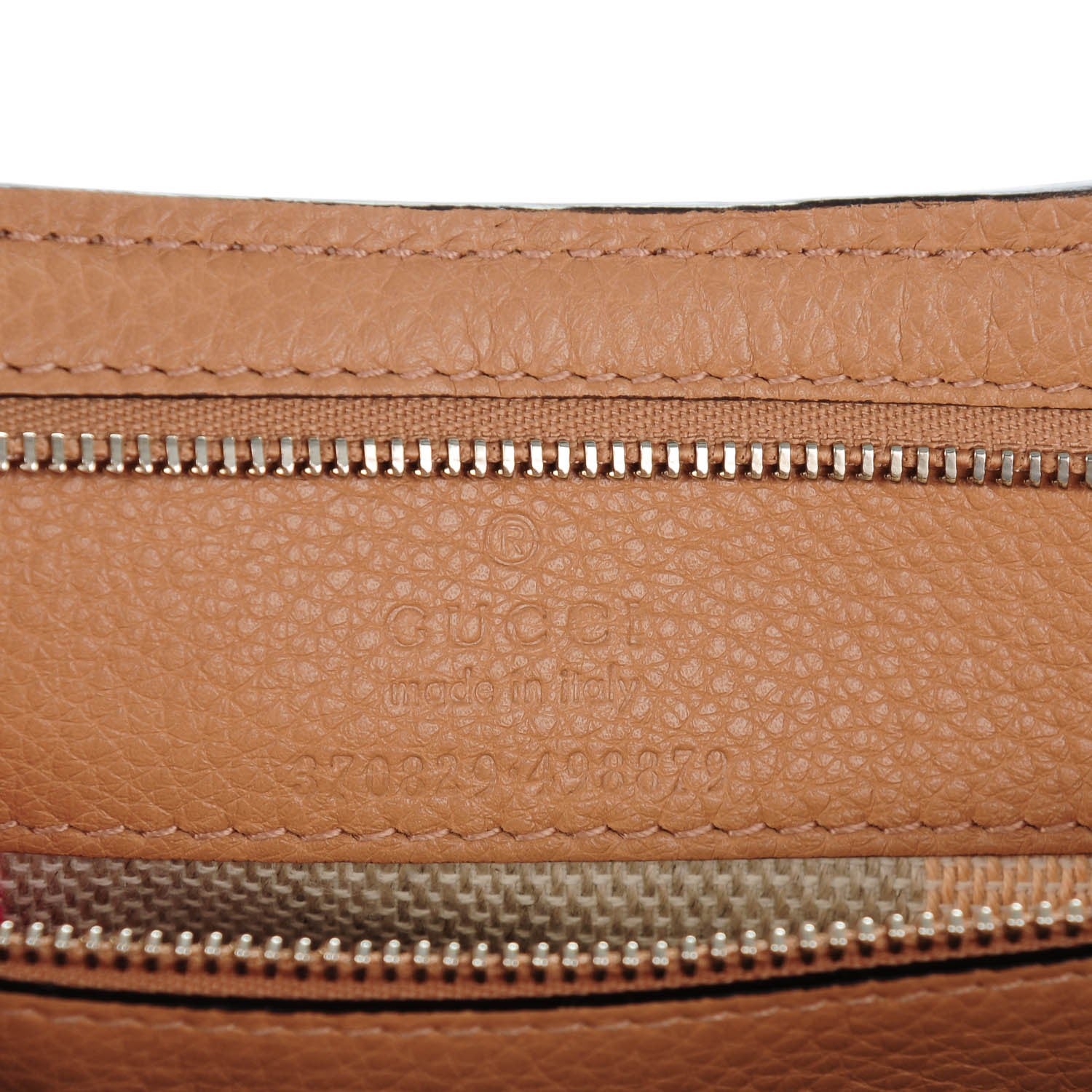 Gucci Calfskin Medium Bamboo Daily Shopper Camelia 6 of 6