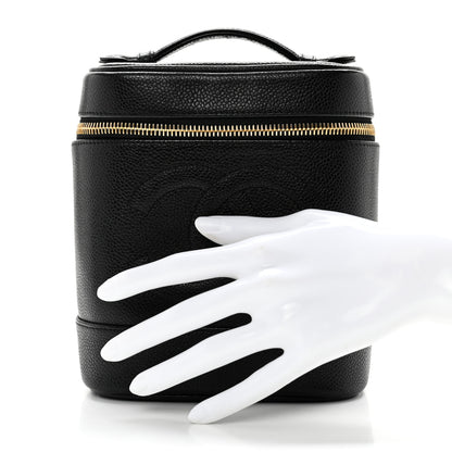 Chanel Caviar Vanity Cosmetic Case Black 2 of 14