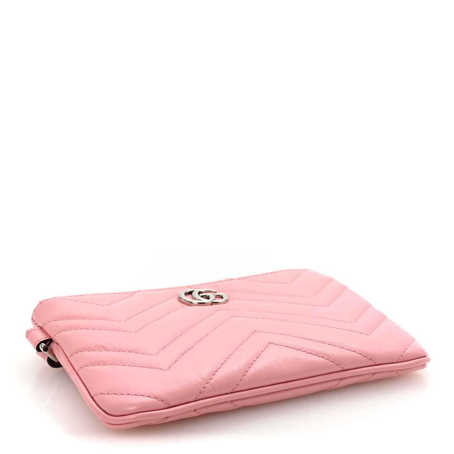 Calfskin Matelasse GG Marmont Wrist Wallet Wild Rose