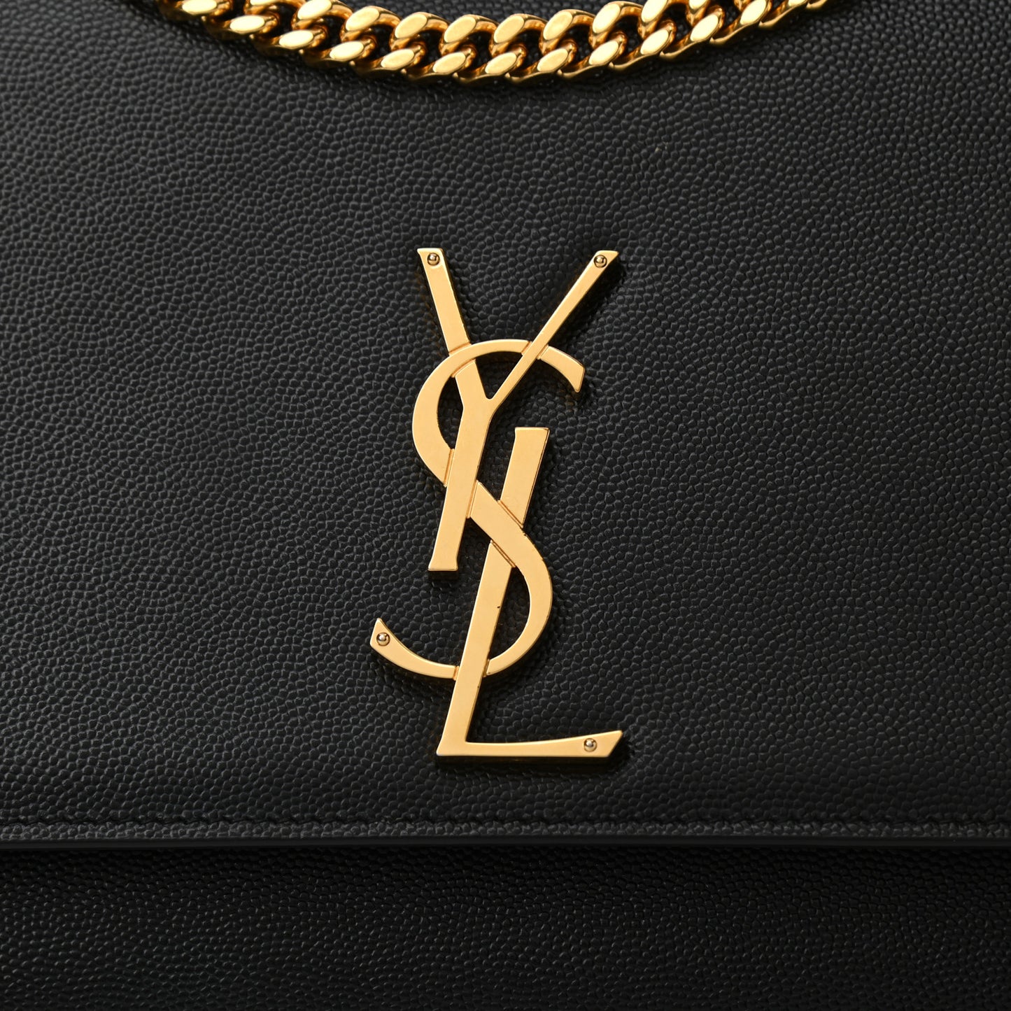 Grain De Poudre Large Classic Monogram Kate Satchel Black