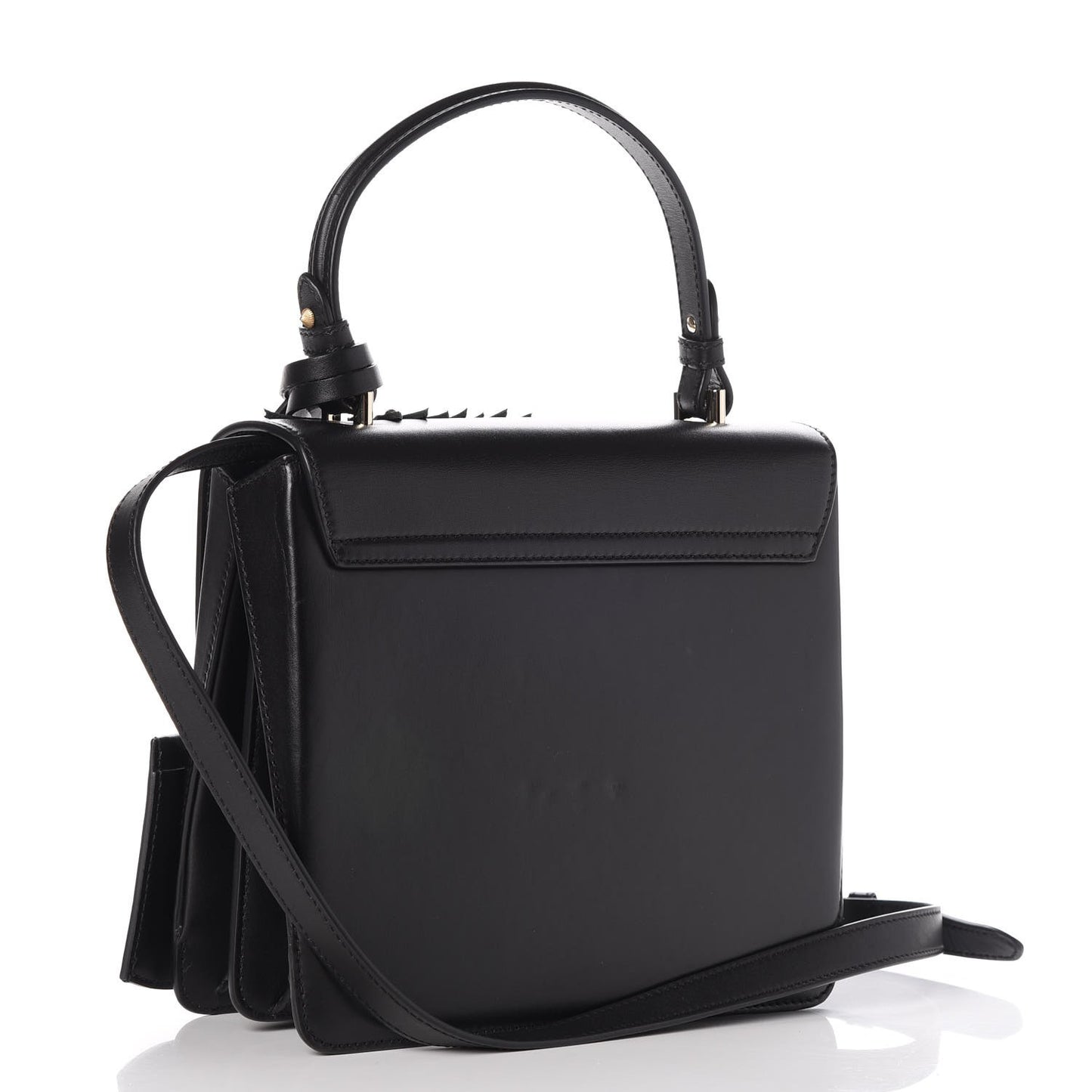 Calfskin Leaf Medium DV One Satchel Black