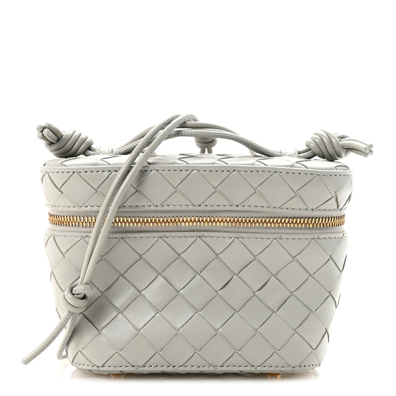 Bottega Veneta Nappa Intrecciato Small Vanity Case On Strap Agate Grey 1 of 10