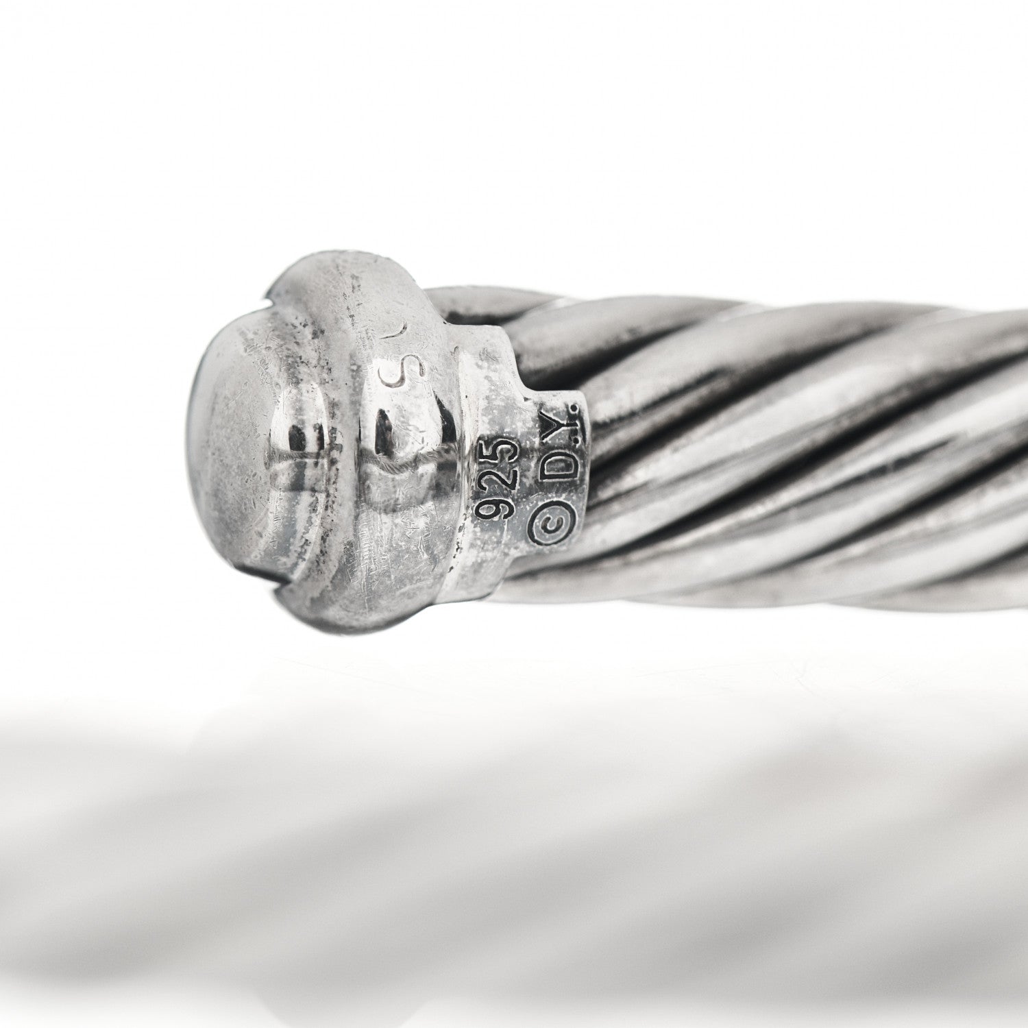 David Yurman Sterling Silver Blue Sapphire 7mm Cable Classics Station Bracelet 4 of 4