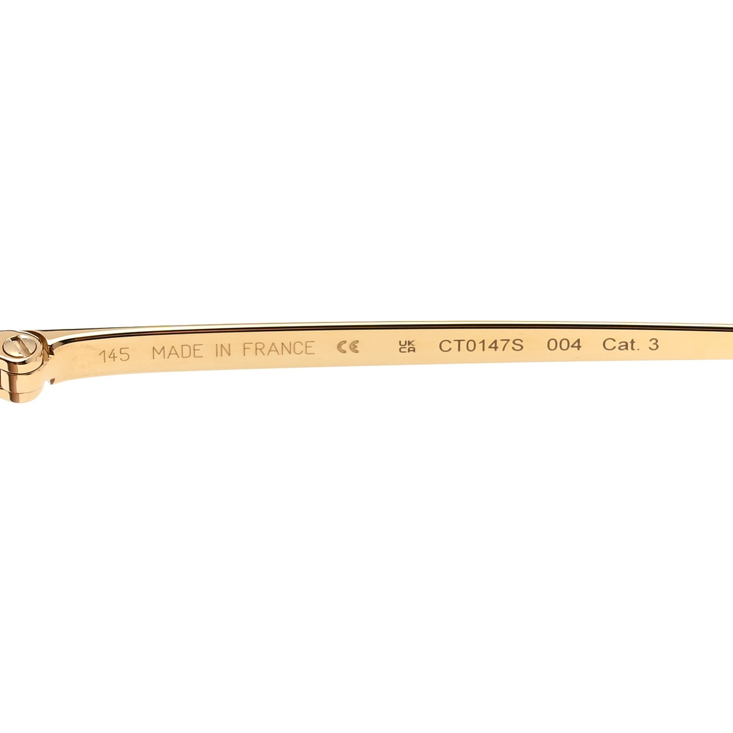 Metal Panthere De Cartier Sunglasses CT0147S Gold Red