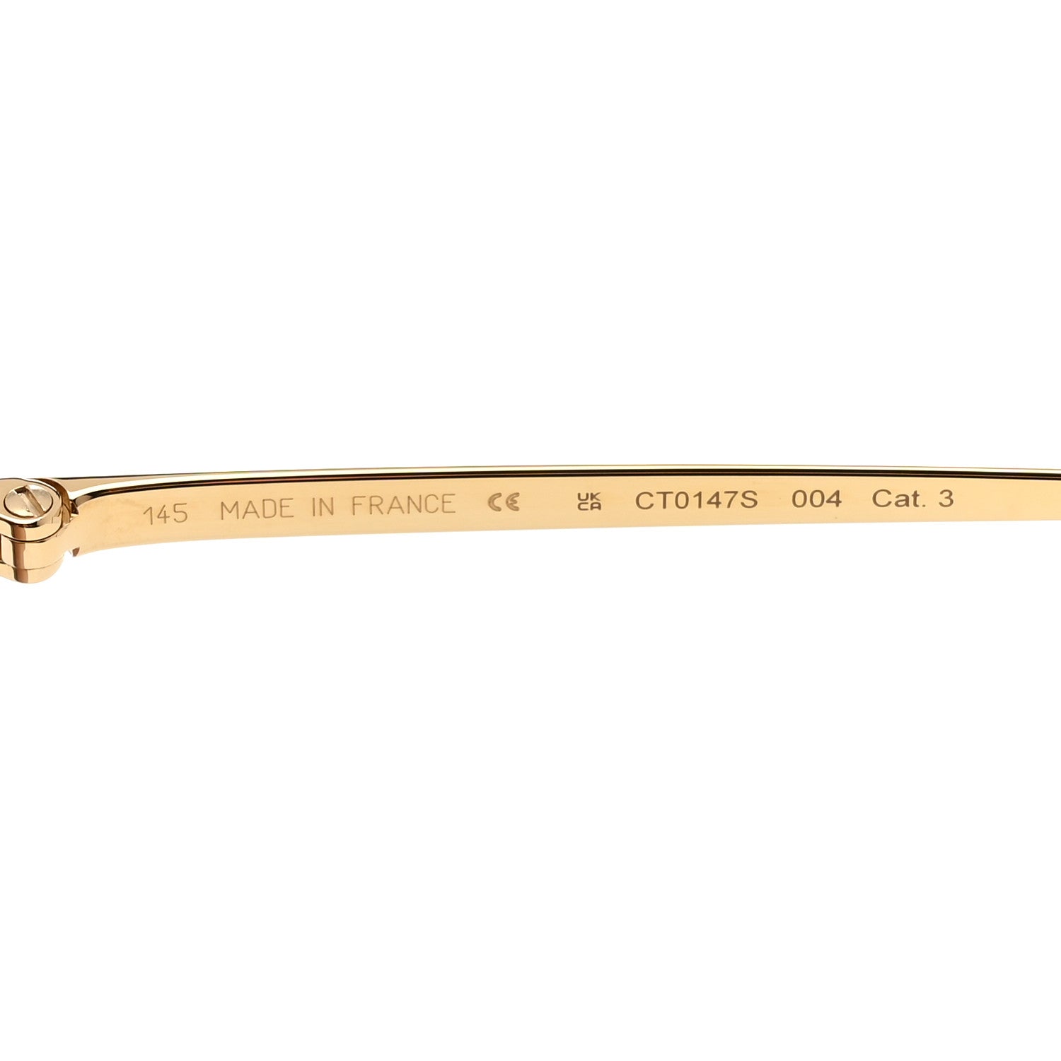 Cartier Metal Panthere De Cartier Sunglasses CT0147S Gold Red 6 of 7
