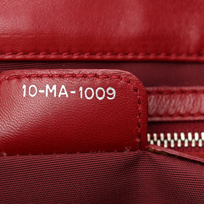 Christian Dior Lambskin Cannage Ruffle New Lock Flap Red 7 of 12