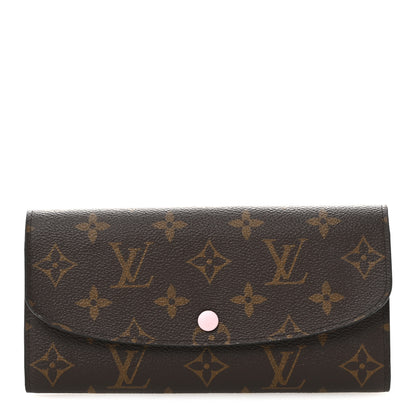 Louis Vuitton Monogram Emilie Wallet Rose Ballerine 1 of 9