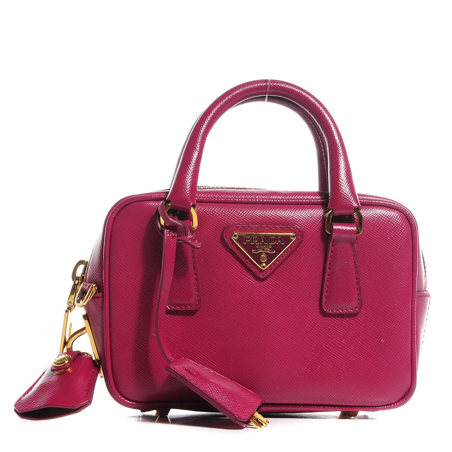Prada Saffiano Lux Mini Crossbody Peonia 1 of 10